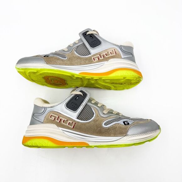 Gucci GG Sneakers Trainers Logo Grey Ultrapace Trainers EU 39.5 US 9.5 - Picture 7 of 10